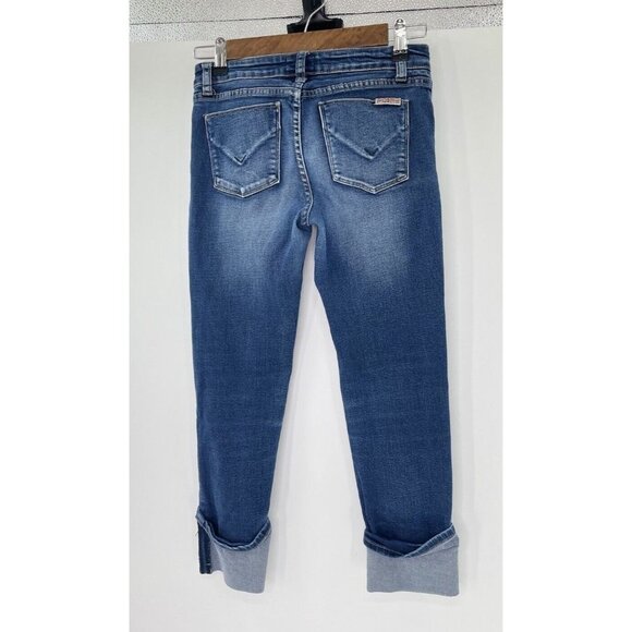 Hudson Jeans Girls 14 Skinny Medium Wash  Blue Denim Cuffed Size 14 - Picture 3 of 8